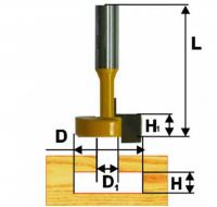 Фреза  пазовая конструкционная  Т-обр. d 12.7, хв.8 мм