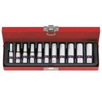 Набор глубоких торцевых головок 1/4", шестигранные, 4-13 мм, 11 пр.