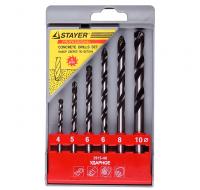 Сверло ударное по бетону 4-10 мм. (6 шт.), Профи, Набор