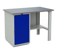 Верстак однотумбовый, тумба с дверцей, WT120.WD1/F1.000
