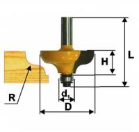 Фреза кромочная калевочная d 31.8 х 13, r4.8, хв.8 мм
