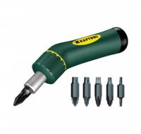 Отвертка реверсивная пистолетная, двусторонние биты, 6 пр