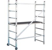 Подмости передвижные 2 секции по 6 ступеней с роликами