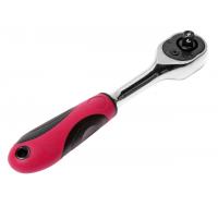 Трещотка 1/4" 72 зубца 150 мм, резиновая рукоятка