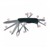 Нож ЗУБР "Мастер" складн.многофункциональный, 12 в 1 пласт рукоятка