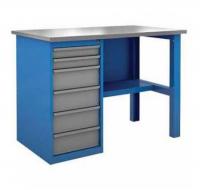 Тумба верстачная с 2ящ., и ц/замком, с напр.600х500х820-красный