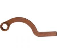 Ключ накидной с серповидной рукояткой 75мм, оцинкованный, 12-гранный