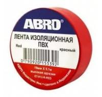 Изолента ПВХ 19 мм х 18,2м красная ABRO