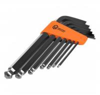 Ключи шестигранные, сферическая головка, 7пр. (2,5-10мм)