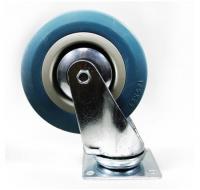 Колесо поворотное, платформа крепленая, серая резина, SCg42, до 80кг