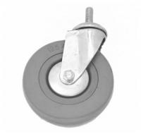 Колесо поворотное, серая резина, крепленый болт М10 SCtg25, до 50кг