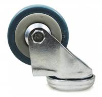 Колесо поворотное, серая резина, крепление под  болт,SChg42, до 80кг