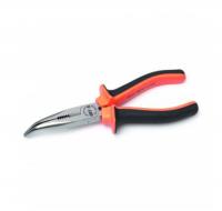 Тонкогубцы изогнутые 160мм CrV, эргономичные ручки
