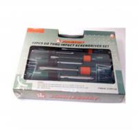 Набор отверток ударных,силовые под ключ,шлиц и крест 10 предметов 047735