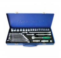 Набор торцевых головок 3/8" 6-22 мм и комбин.ключей 7-17 мм, 36 предметов 047394