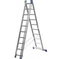 Лестница универсальная, трехсекционная со стабилизатором, 10 ступеней