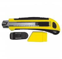 Нож со сменным лезвием 18 мм пластмассовый корпус