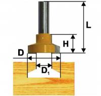 Фреза  пазовая конструкционная  Т-обр. d 25.4, хв.12 мм