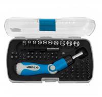 Набор отвертка Зубр Эксперт реверсивно-рычажная с насадками в боксе, 64 предмета